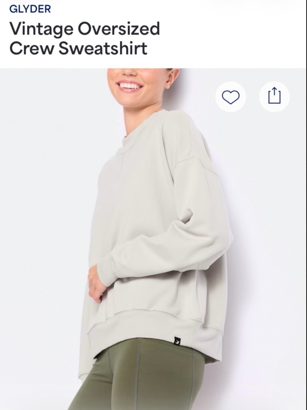Glyder Crew Sweatshirt Light Gray